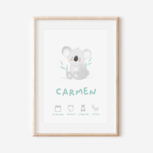 Lámina de Nacimiento Koala