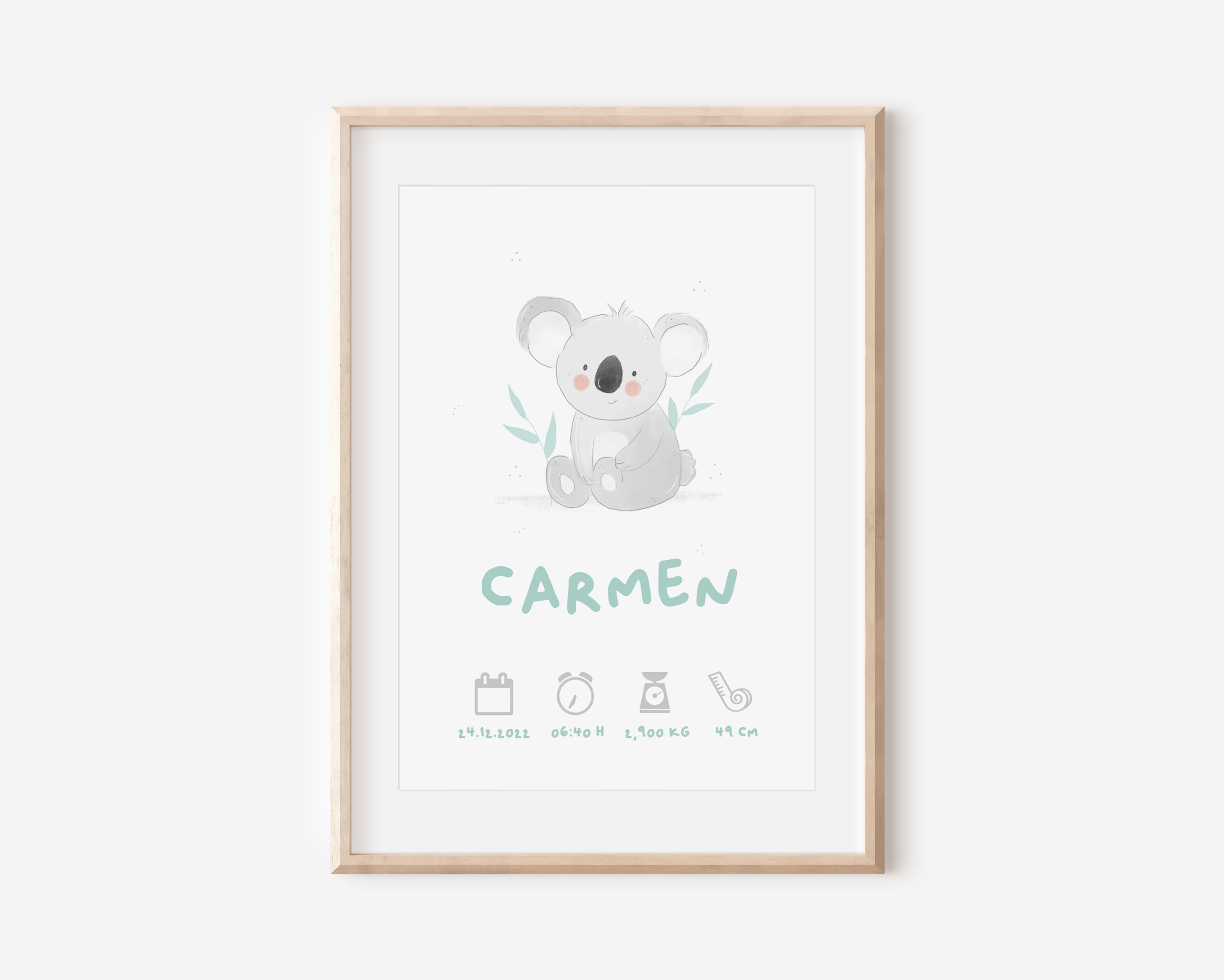 Lámina de Nacimiento Koala Lámina de Nacimiento Koala
