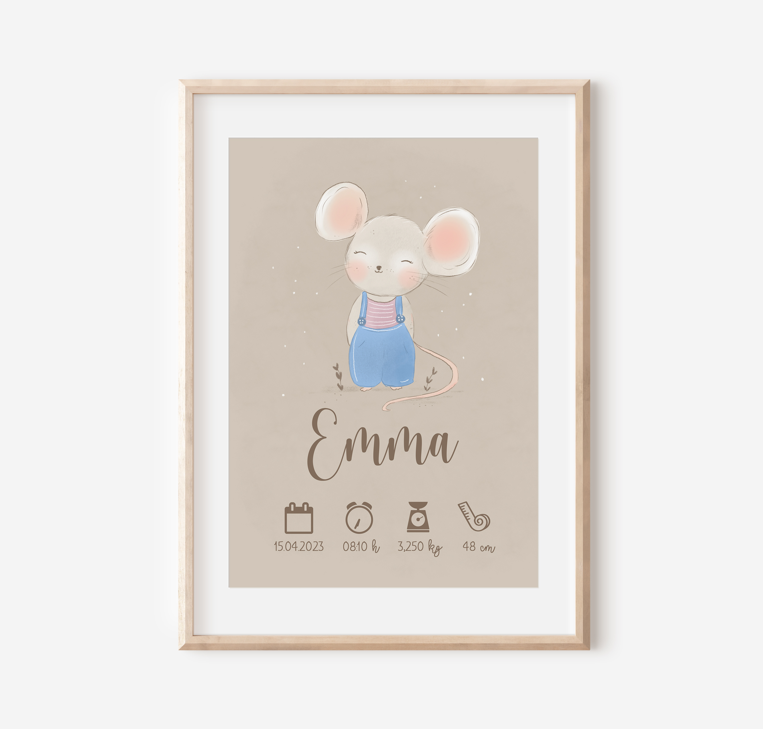 Lámina de nacimiento Ratoncita Lámina de nacimiento Ratoncita