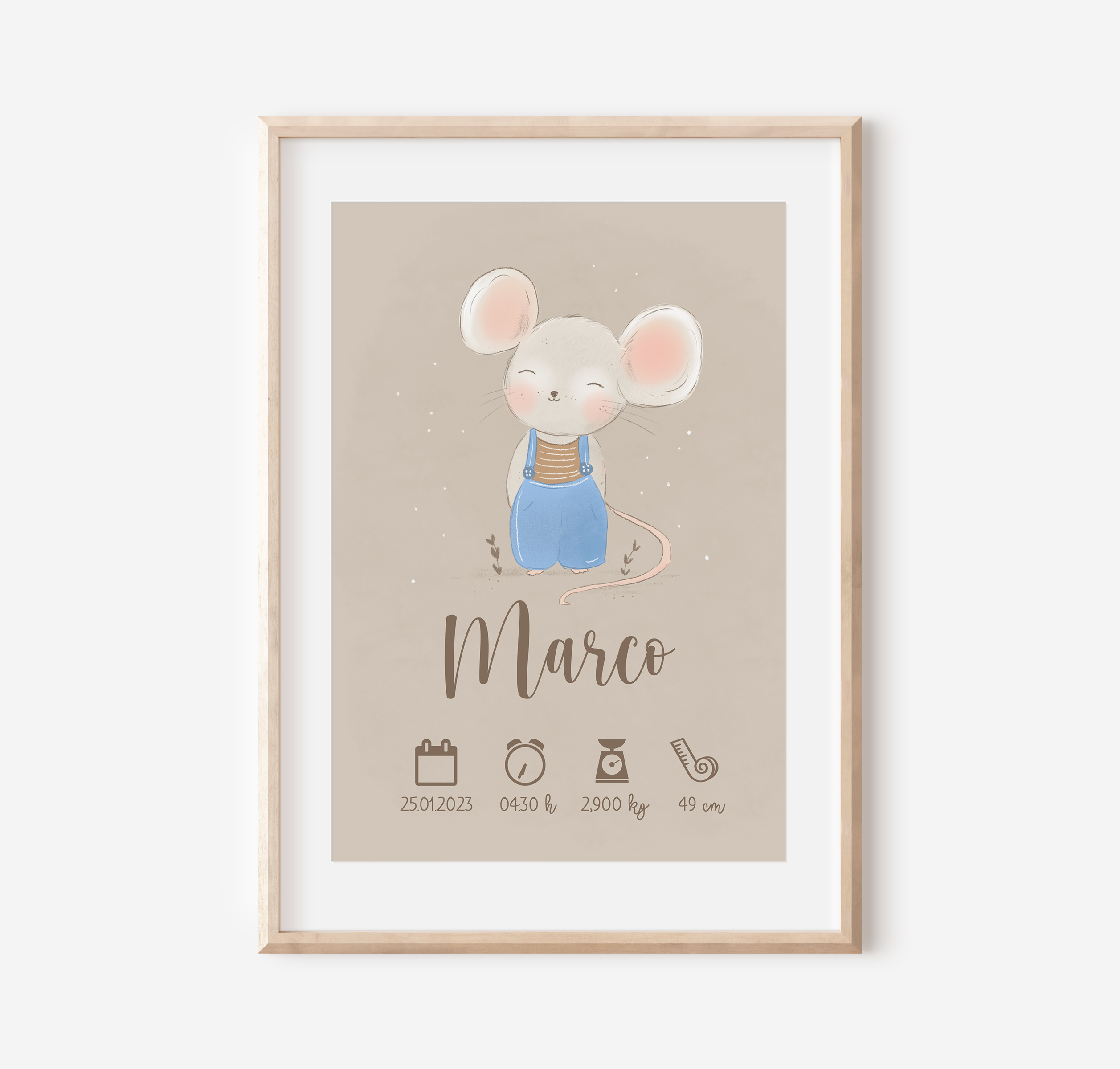 Lámina de nacimiento Ratoncito Lámina de nacimiento Ratoncito